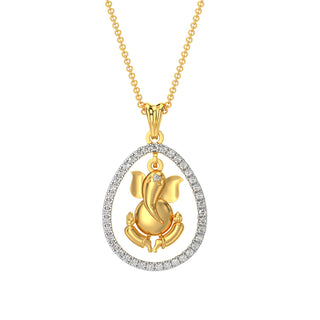 Mangal Murti Ganesh Pendant-Yellow Gold