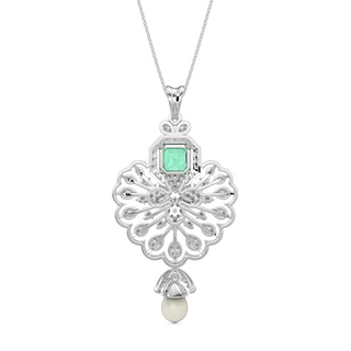 Velvet Night Gems Pendant-White Gold