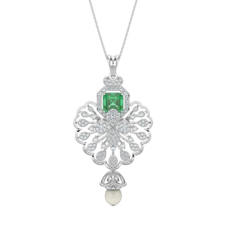 Velvet Night Gems Pendant-White Gold