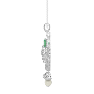 Velvet Night Gems Pendant-White Gold