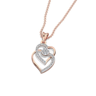 Heart Diamond Pendant-Rose Gold