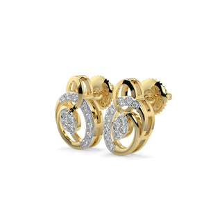 Celestial Circlets Earrings-Yellow Gold