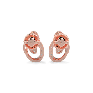 Celestial Circlets Earrings-Rose Gold