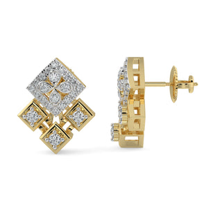 Moonlit Mystique Studs-Yellow Gold