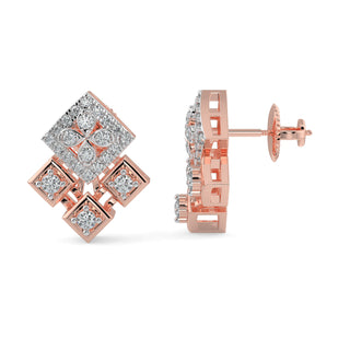 Moonlit Mystique Studs-Rose Gold