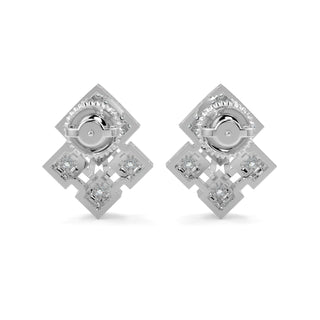 Moonlit Mystique Studs-White Gold