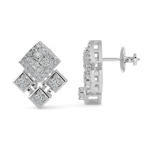 Moonlit Mystique Studs-White Gold