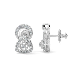 Whisper in the Winds Studs-White Gold