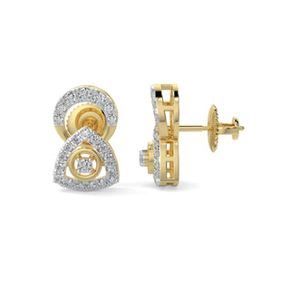 Whisper in the Winds Studs-Yellow Gold