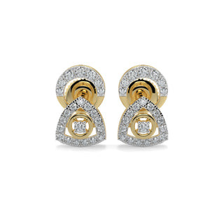 Whisper in the Winds Studs-Yellow Gold