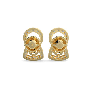 Whisper in the Winds Studs-Yellow Gold