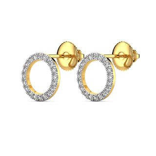 Orbit Diamond Earrings-Yellow Gold