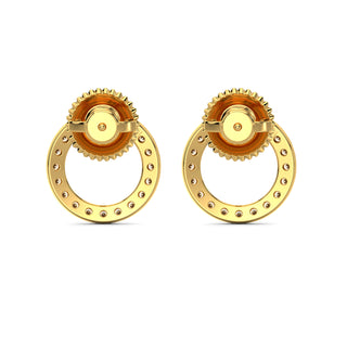 Orbit Diamond Earrings-Yellow Gold