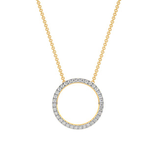 Orbit Diamond Chain Necklace-Yellow Gold