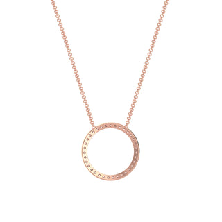 Orbit Diamond Chain Necklace-Rose Gold