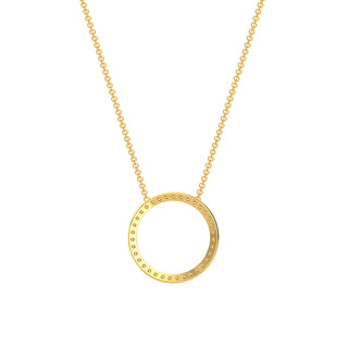 Orbit Diamond Chain Necklace-Yellow Gold