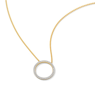 Orbit Diamond Chain Necklace-Yellow Gold