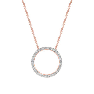 Orbit Diamond Chain Necklace-Rose Gold