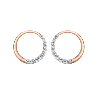Stellar Diamond Earrings-Rose Gold