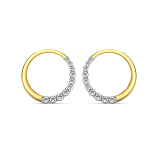 Stellar Diamond Earrings-Yellow Gold
