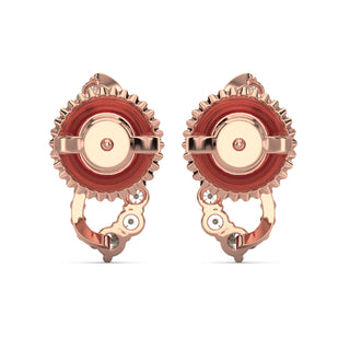 Infinity Diamond Earrings-Rose Gold