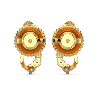 Infinity Diamond Earrings-Yellow Gold