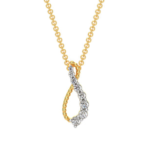 Infinity Diamond Chain Necklace-Yellow Gold