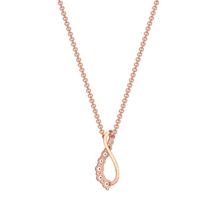 Infinity Diamond Chain Necklace-Rose Gold