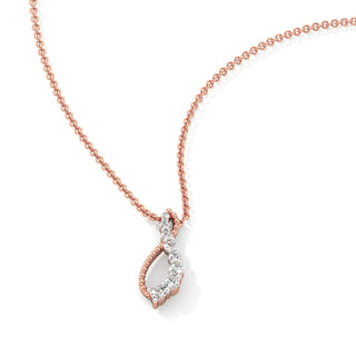 Infinity Diamond Chain Necklace-Rose Gold