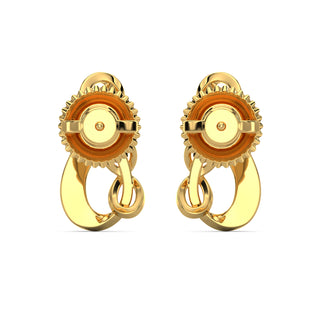 Dual Infinity Diamond Earrings-Yellow Gold