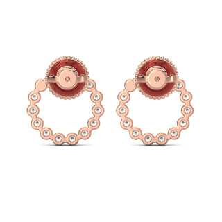 Brilliant Diamond Earrings-Rose Gold