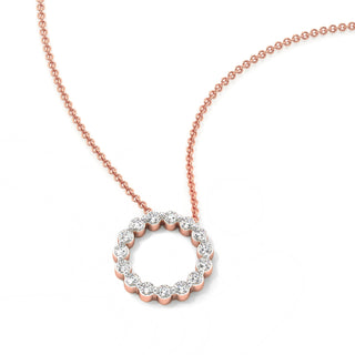 Brilliant Diamond Chain Necklace-Rose Gold