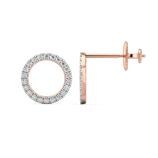 Luna Diamond Earrings-Rose Gold