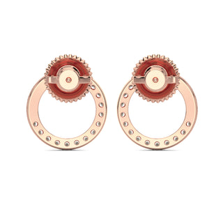 Luna Diamond Earrings-Rose Gold