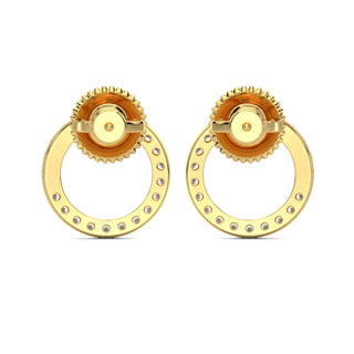 Luna Diamond Earrings-Yellow Gold