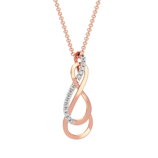 Petite Diamond Chain Necklace-Rose Gold