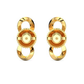 Sparkle Infinity Diamond Earrings-Yellow Gold