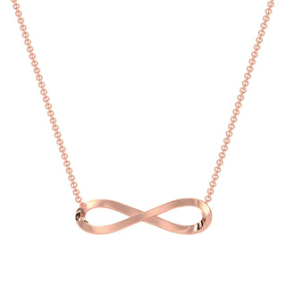 Sparkle Infinity Diamond Chain Necklace-Rose Gold