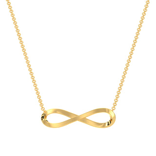 Sparkle Infinity Diamond Chain Necklace-Yellow Gold