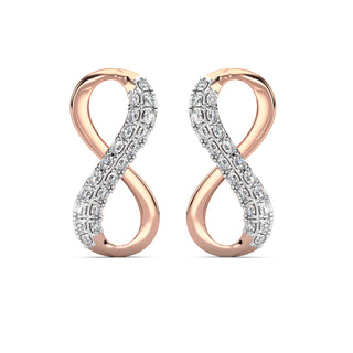 Infinity Glow Diamond Earrings-Rose Gold