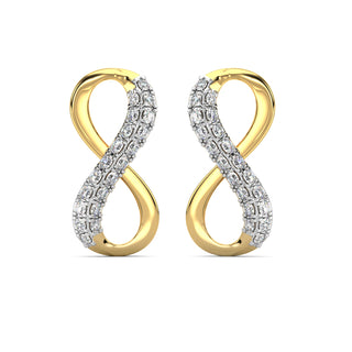 Infinity Glow Diamond Earrings-Yellow Gold
