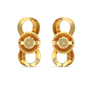 Infinity Glow Diamond Earrings-Yellow Gold