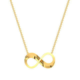 Infinity Glow Diamond Chain Necklace-Yellow Gold