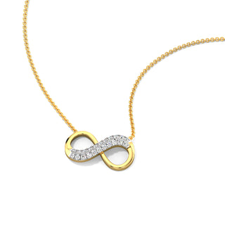 Infinity Glow Diamond Chain Necklace-Yellow Gold