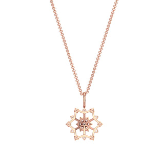 Snowflake Diamond Pendant-Rose Gold
