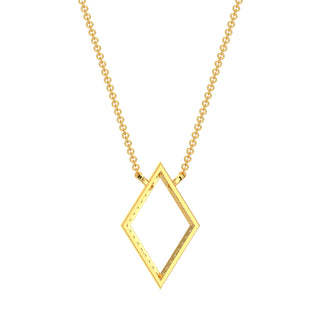 Geometric Diamond Chain Necklace-Yellow Gold