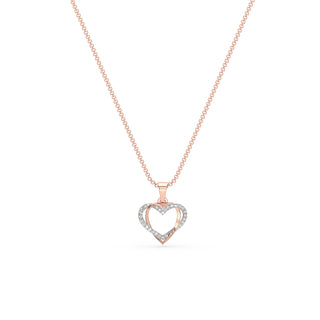 Heart's Desire Diamond Pendant-Rose Gold