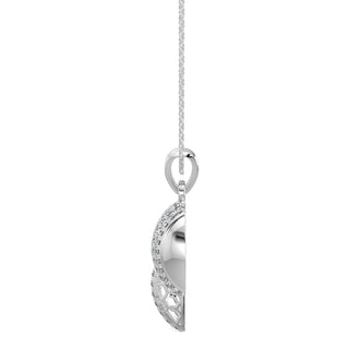 Hexa Halo Pendant-White Gold