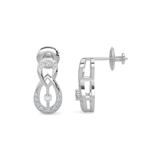 Delicate Droplets Earrings-White Gold