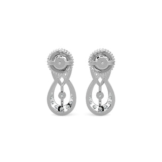 Delicate Droplets Earrings-White Gold